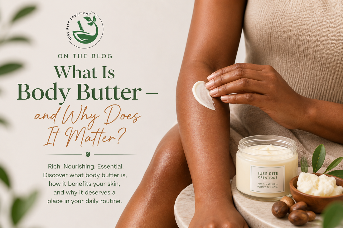 woman using body butter