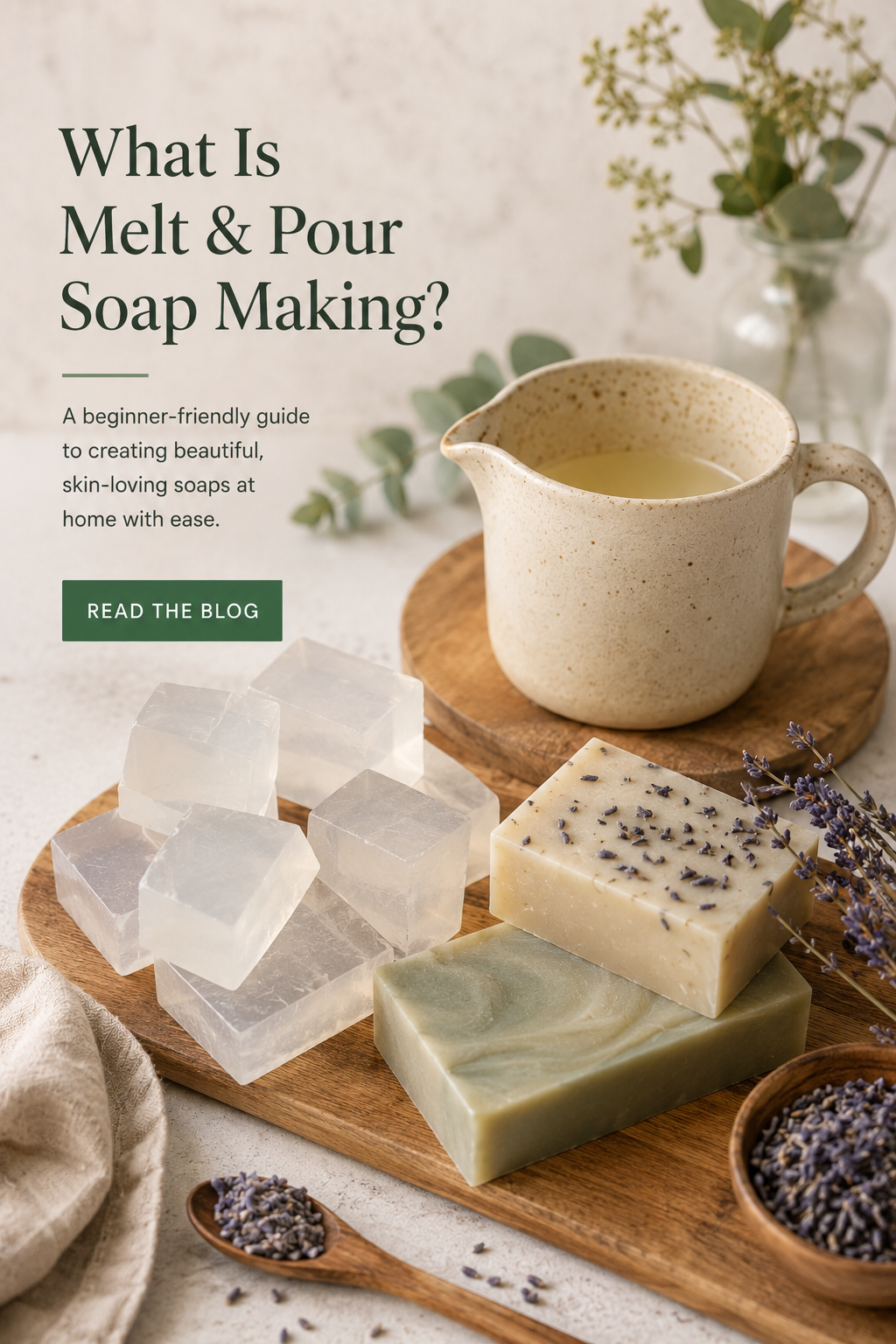 ingrdients of saop and natural botanical for melt and pour soap workshop