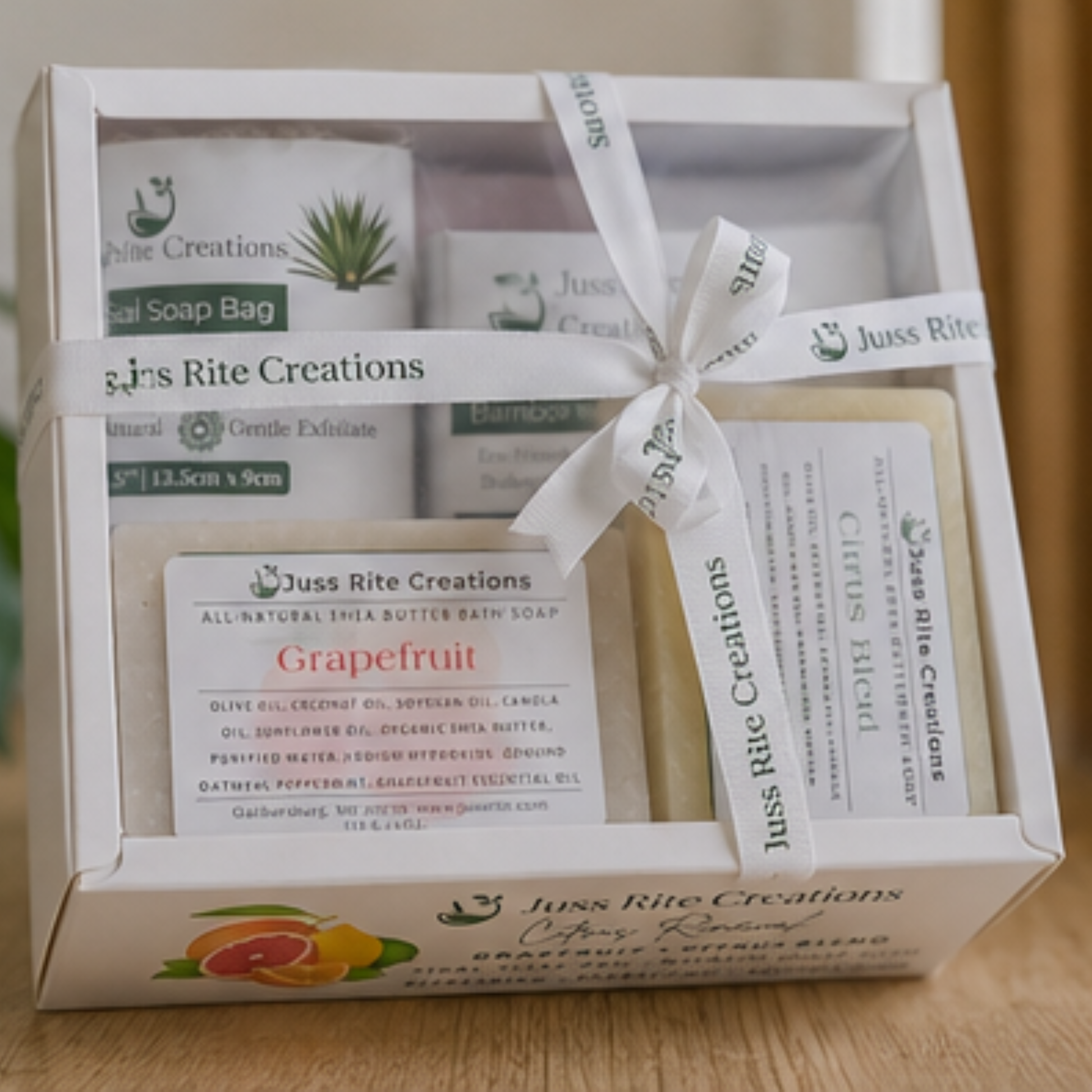 Natural Soap Bundle — 4-Piece Handcrafted Soap Set | Juss Rite Natural Soap Bundle — 4-Piece Handcrafted Soap Set | Juss Rite